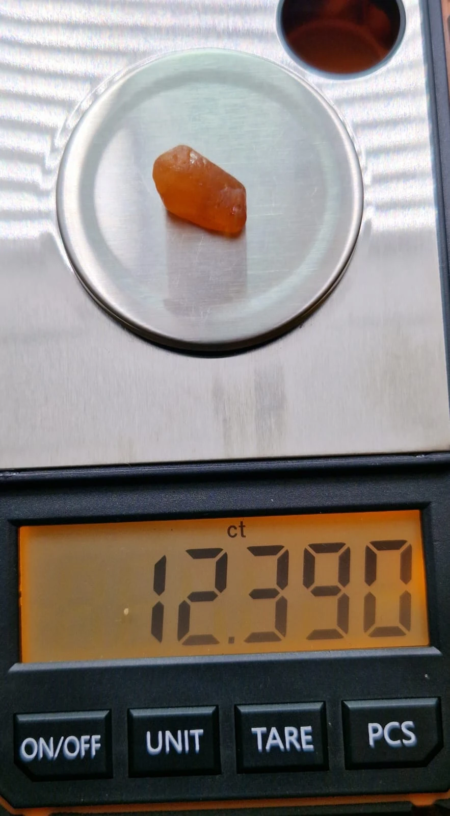 12.3ct Rough Natural Fanta Spessartite Garnet from Nigeria — view 2